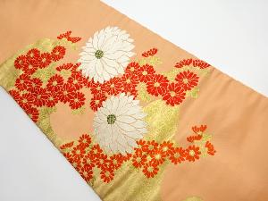 アンティーク　菊模様織り出し名古屋帯（着用可）